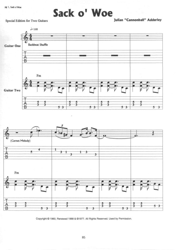 Partitura da música Sack O Woe