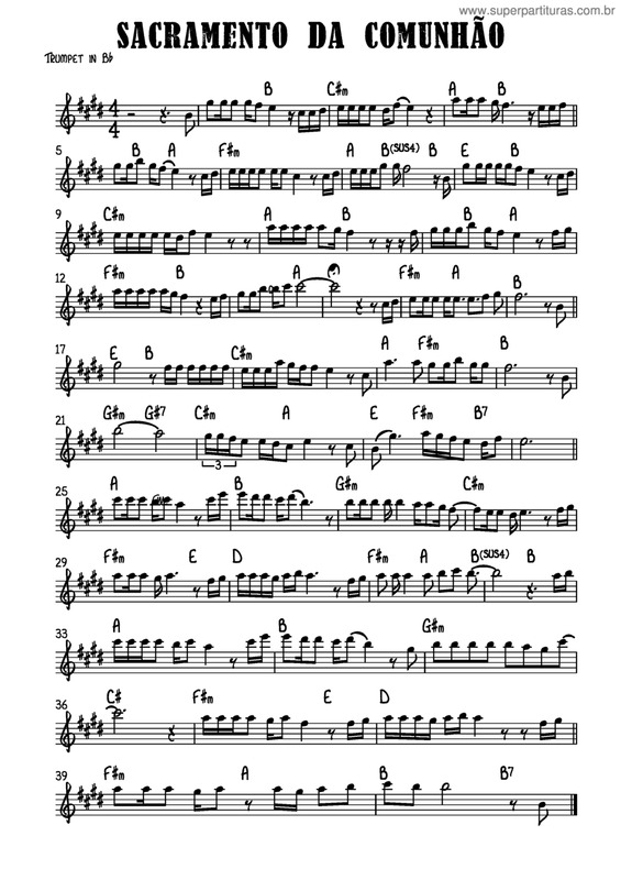 Partitura da música Sacramento Da Comunhão v.2