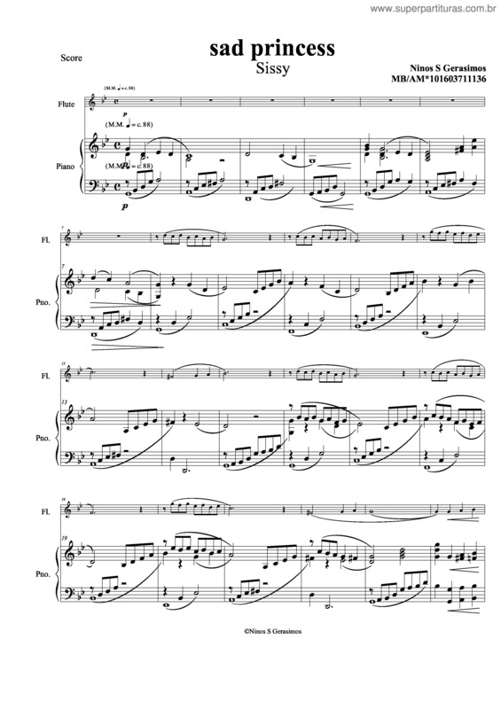 Partitura da música Sad princess Sissy