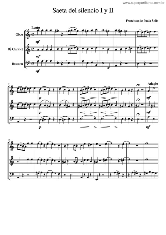 Partitura da música Saeta Del Silencio I Y Ii