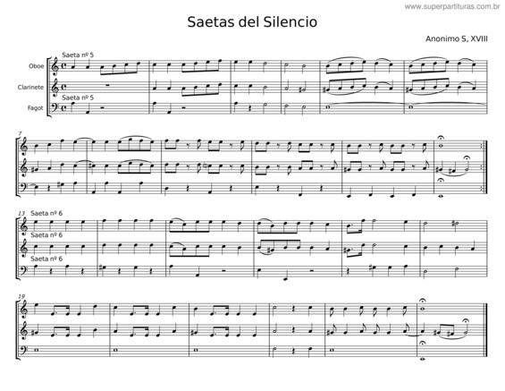 Partitura da música Saetas Del Silencio v.3