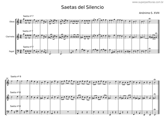 Partitura da música Saetas Del Silencio v.4
