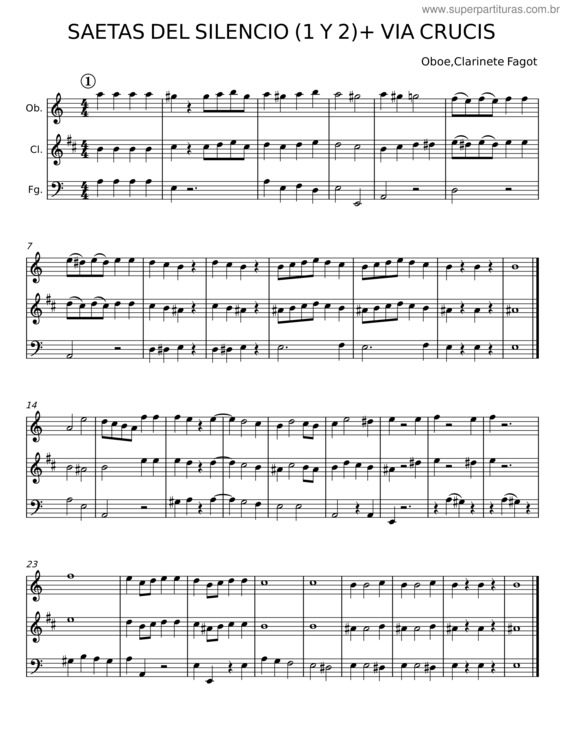 Partitura da música Saetas Del Silencio