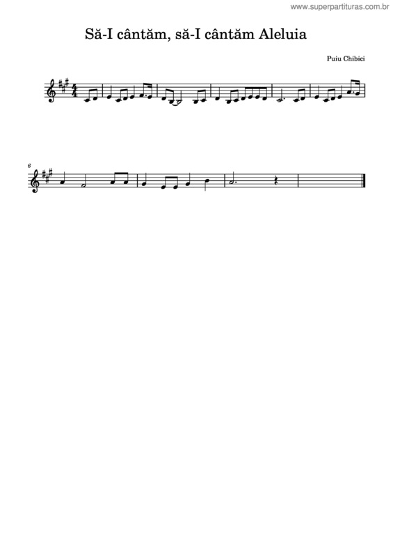 Partitura da música Sai Cantam