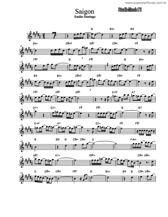 Partitura da música Saigon v.2