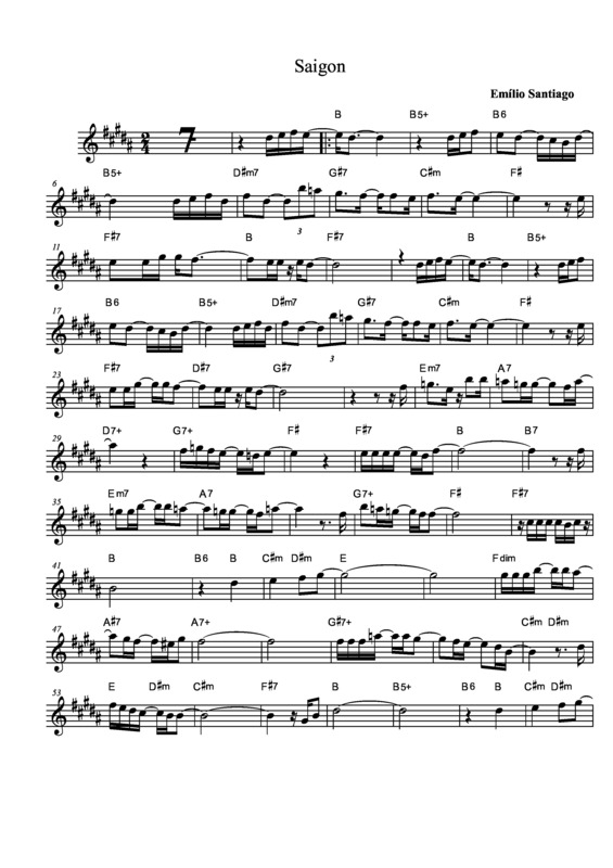 Partitura da música Saigon v.4