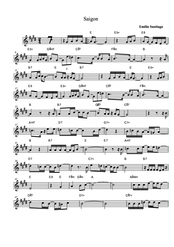 Partitura da música Saigon v.5