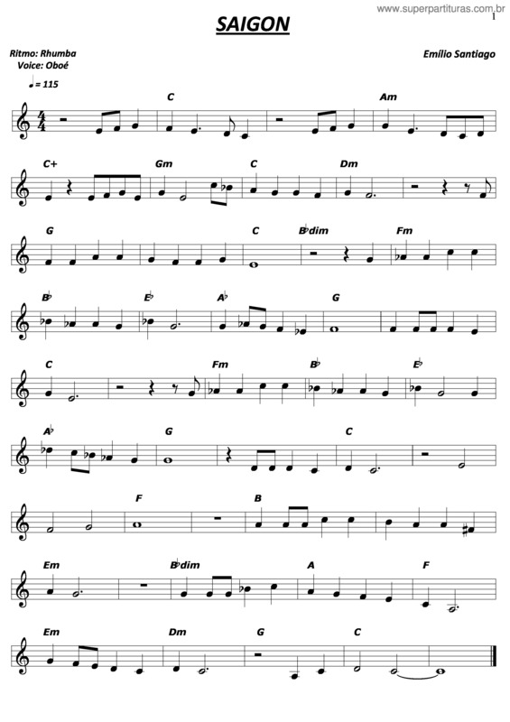 Partitura da música Saigon v.6