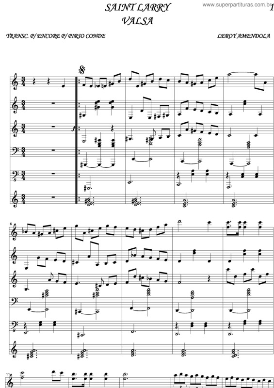 Partitura da música Saint Larry v.2