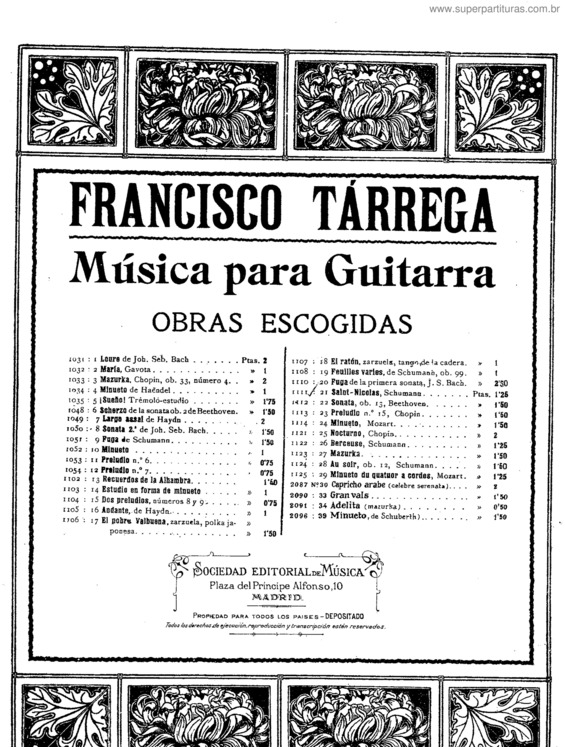 Partitura da música Saint Nicolas