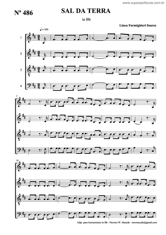 Partitura da música Sal Da Terra v.6