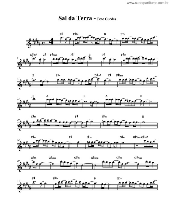 Partitura da música Sal Da Terra