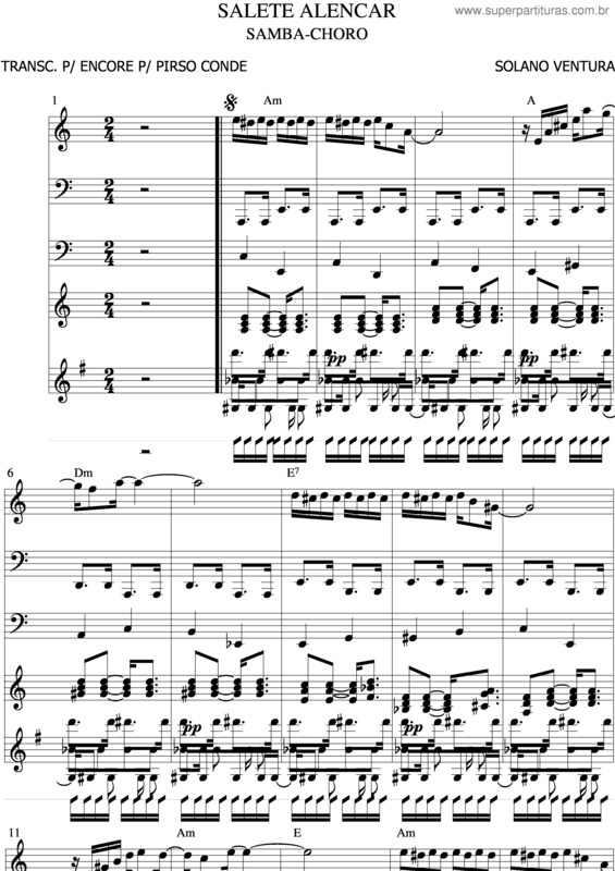 Partitura da música Salete Alencar v.2