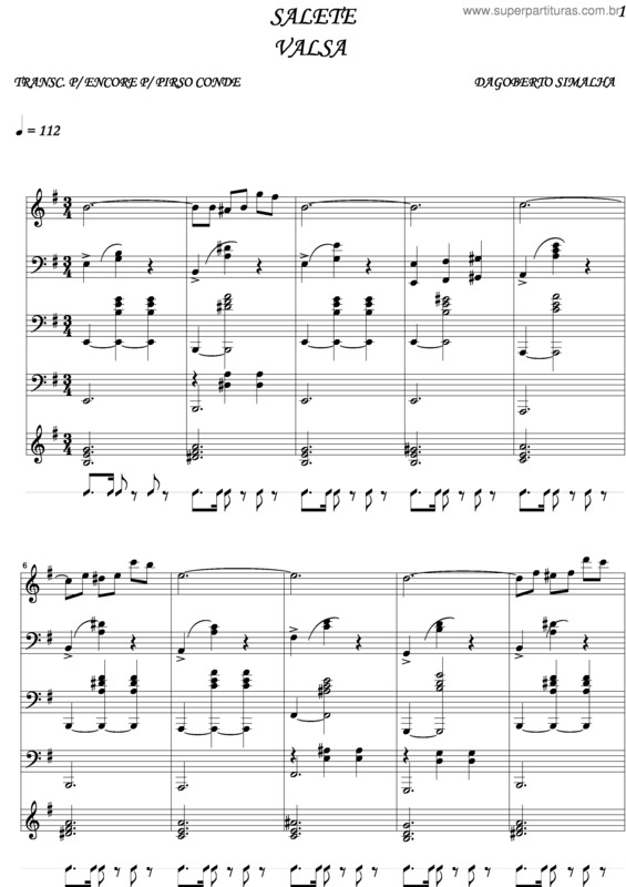 Partitura da música Salete v.2