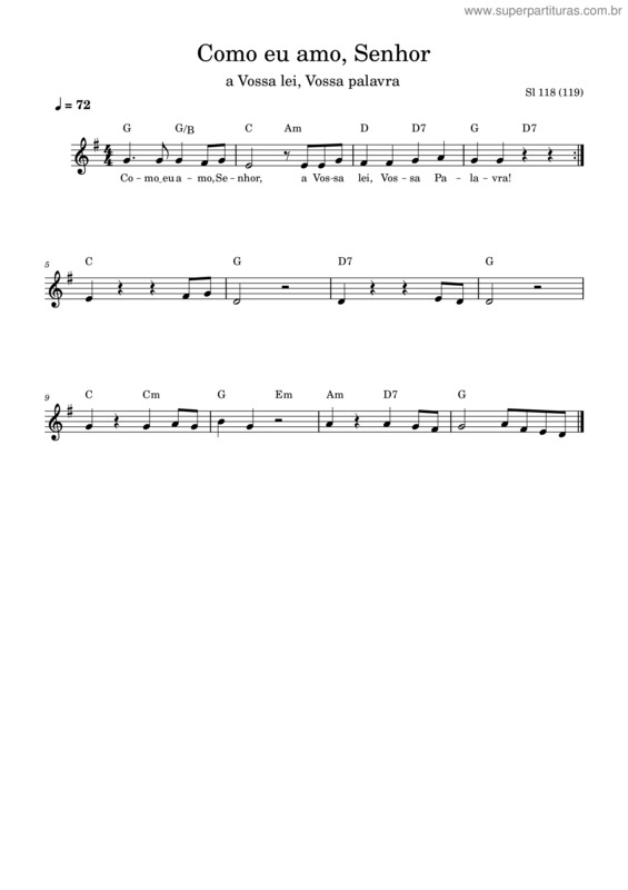 Partitura da música Salmo 118