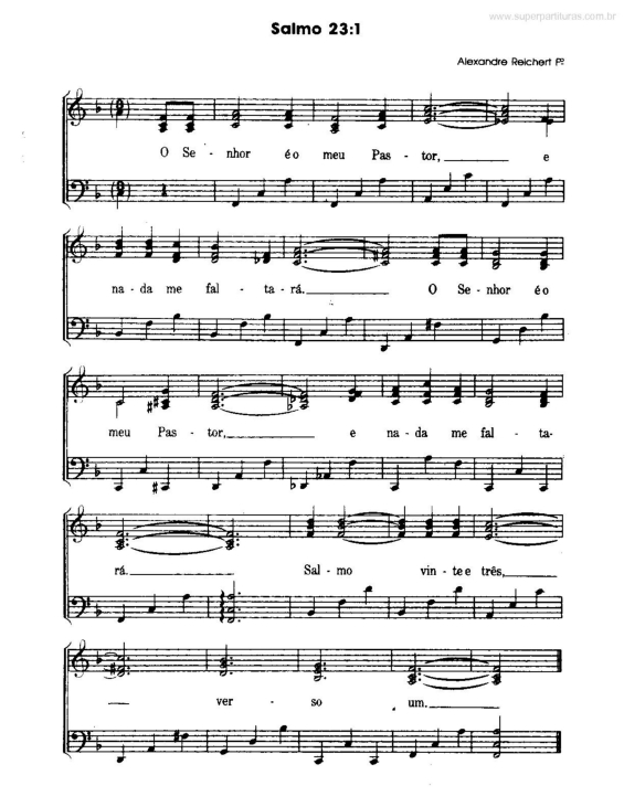 Partitura da música Salmo 23.1