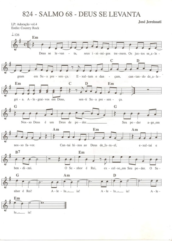 Partitura da música Salmo 68 Deus Se Levanta