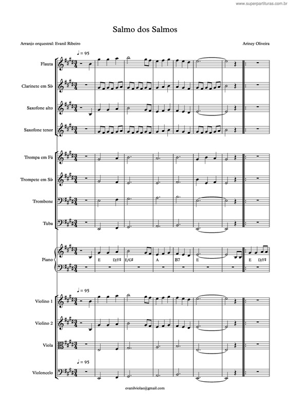 Partitura da música Salmo Dos Salmos