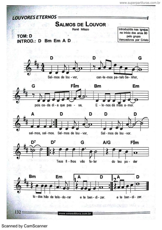 Partitura da música Salmos De Louvor v.2