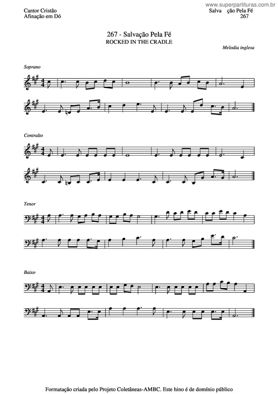 Partitura da música Salvação Pela Fé v.2