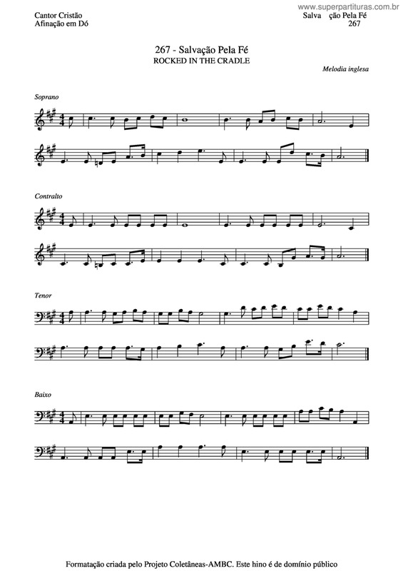 Partitura da música Salvação Pela Fé v.2