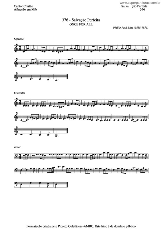 Partitura da música Salvação Perfeita v.4