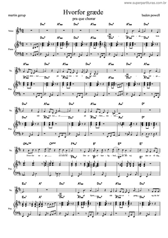 Partitura da música Salvador Bahia Slagsang