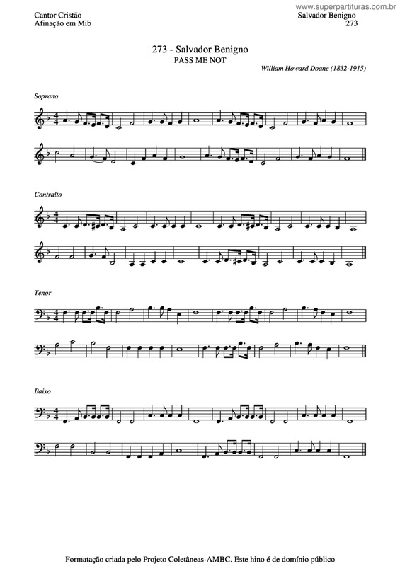 Partitura da música Salvador Benigno v.4