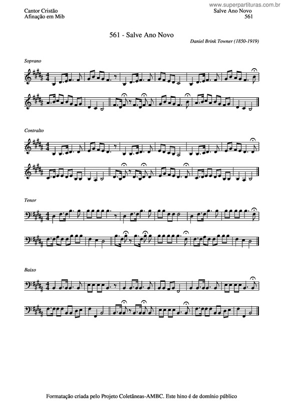 Partitura da música Salve Ano Novo v.3