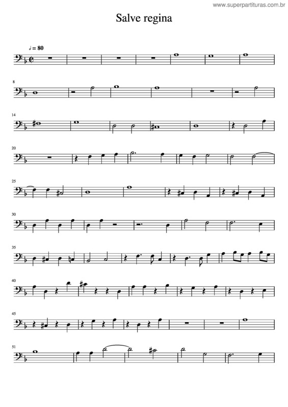 Partitura da música Salve Regina v.5