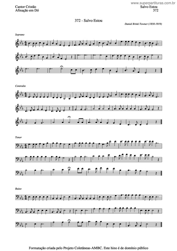 Partitura da música Salvo Estou v.3