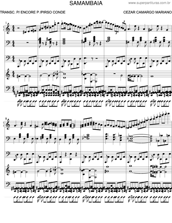 Partitura da música Samambaia v.2