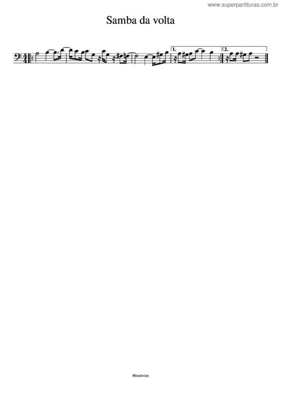 Partitura da música Samba Da Volta