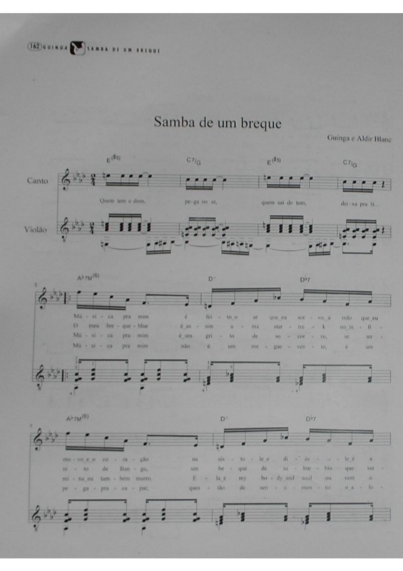 Partitura da música Samba de um Breque