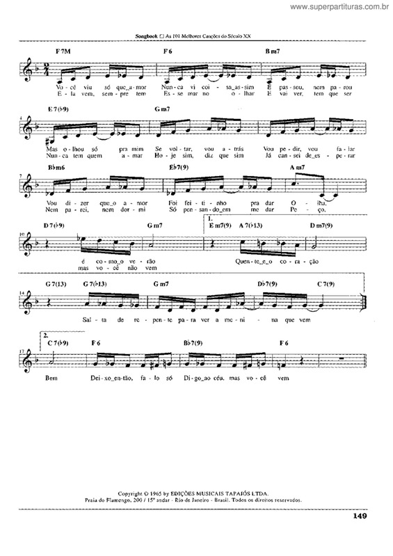 Partitura da música Samba De Verão v.12