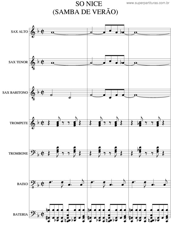 Partitura da música Samba De Verão v.6