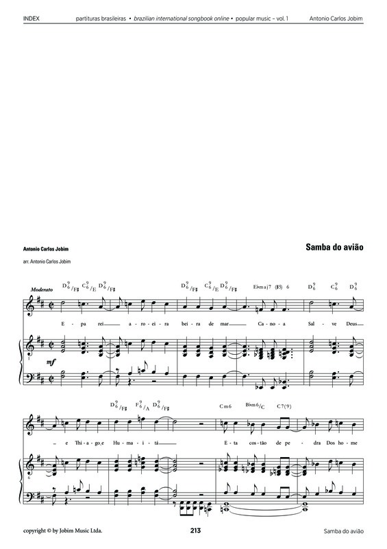 Partitura da música Samba do Avião v.8