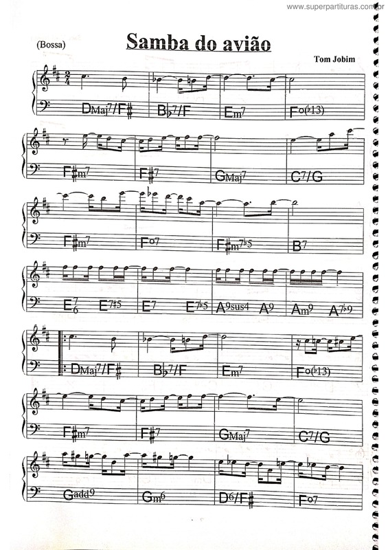 Partitura da música Samba Do Avião v.9