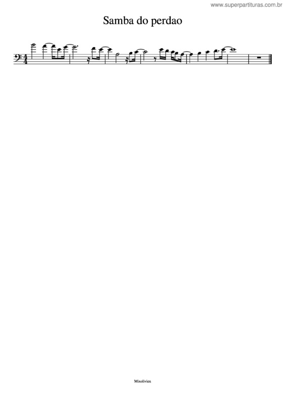 Partitura da música Samba Do Perdao