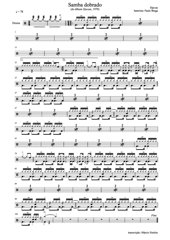 Partitura da música Samba Dobrado v.2