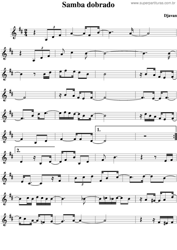 Partitura da música Samba Dobrado