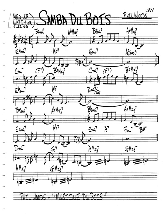 Partitura da música Samba Du Bois v.6