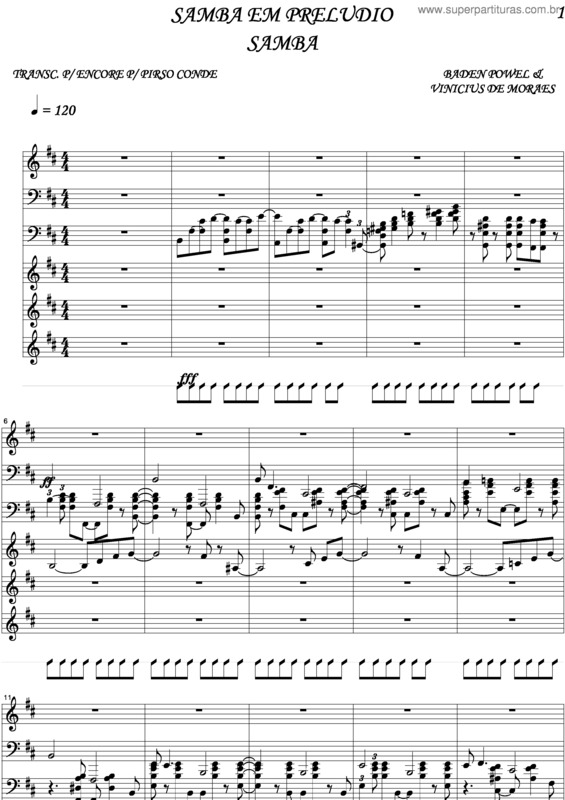 Partitura da música Samba Em Preludio v.2