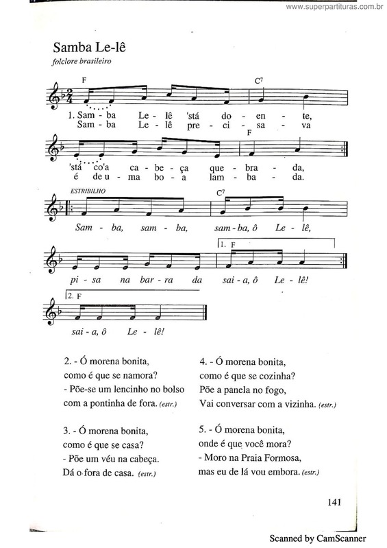 Partitura da música Samba Le Le