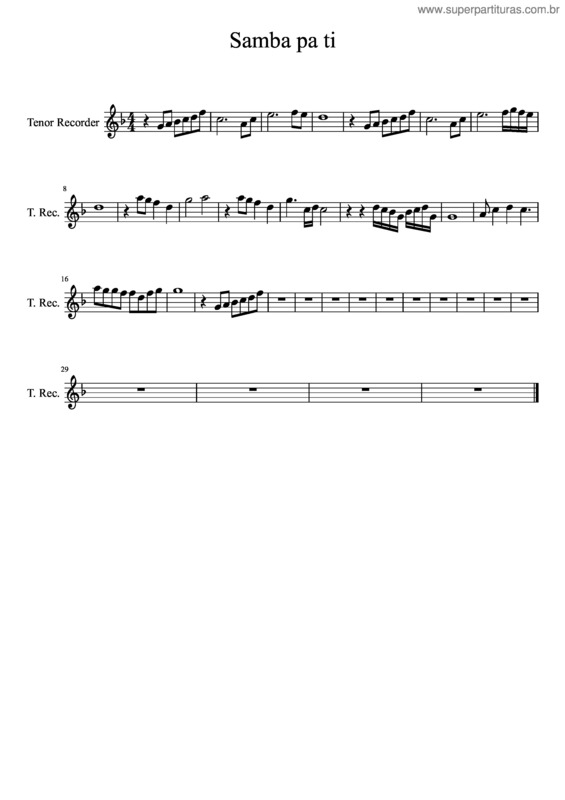 Partitura da música Samba Pa Ti