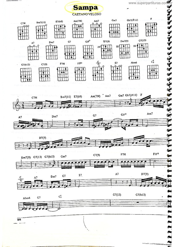 Partitura da música Sampa v.7