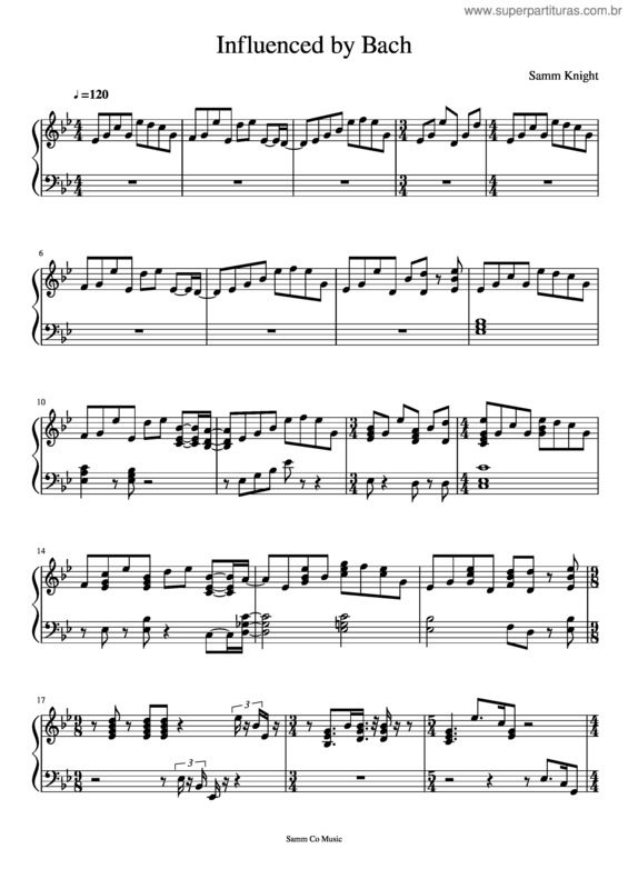 Partitura da música Samuel`S Piece