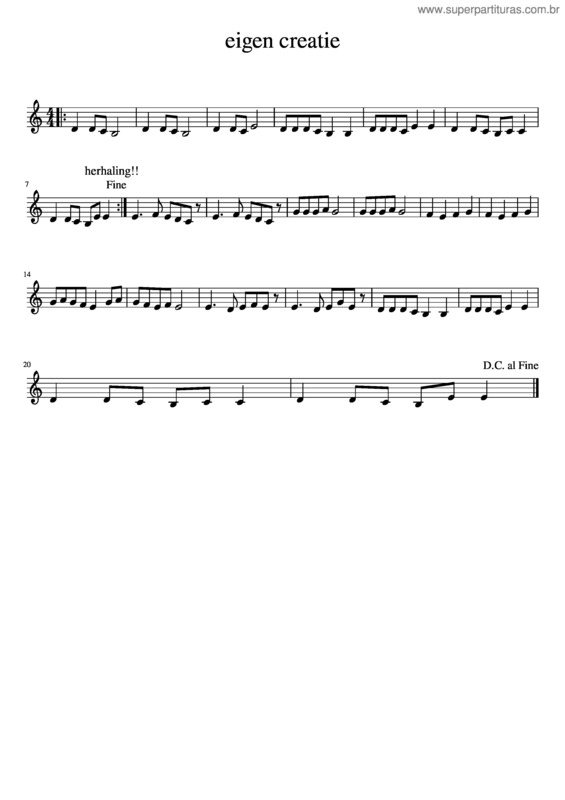Partitura da música Samuel Song
