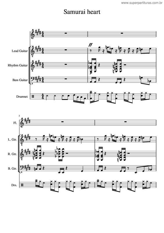 Partitura da música Samurai Heart v.2