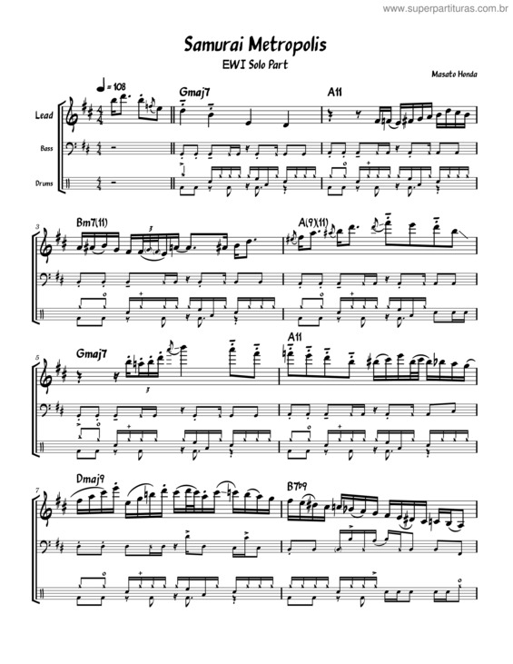 Partitura da música Samurai Metropolis